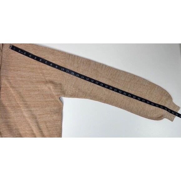 Sama Knits Womens Large Turtleneck Sweater Brown Organic Cotton Oversized Peru - Picture 9 of 12